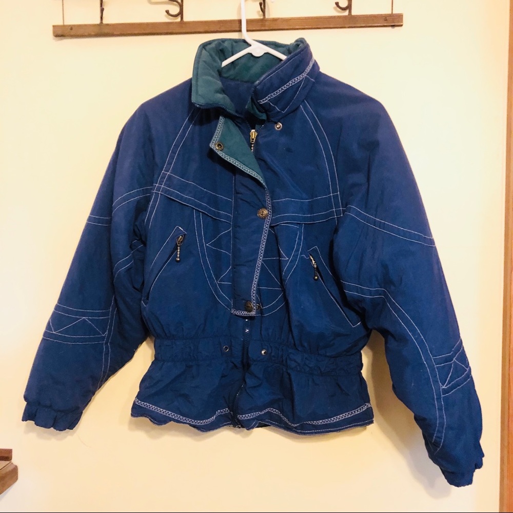 Ski boutique girls blue winter snow coat size 16